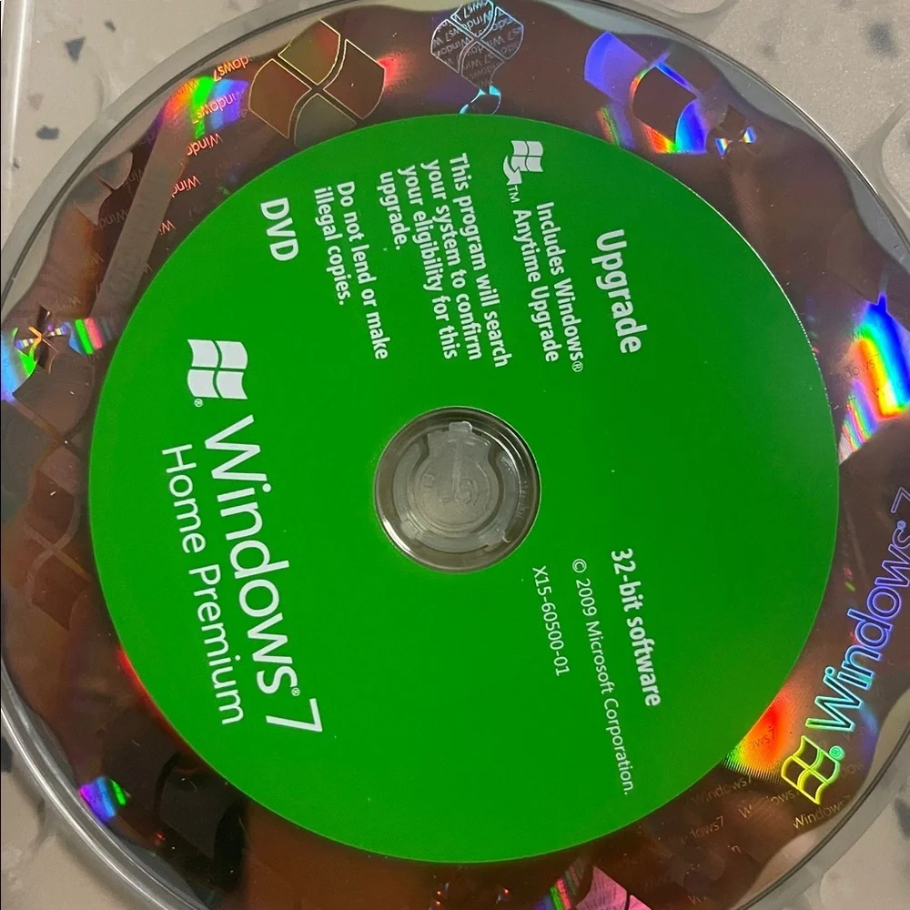 Microsoft Windows 7 Home Premium Upgrade 32 & 64 Bit DVDs MS WINDOWS